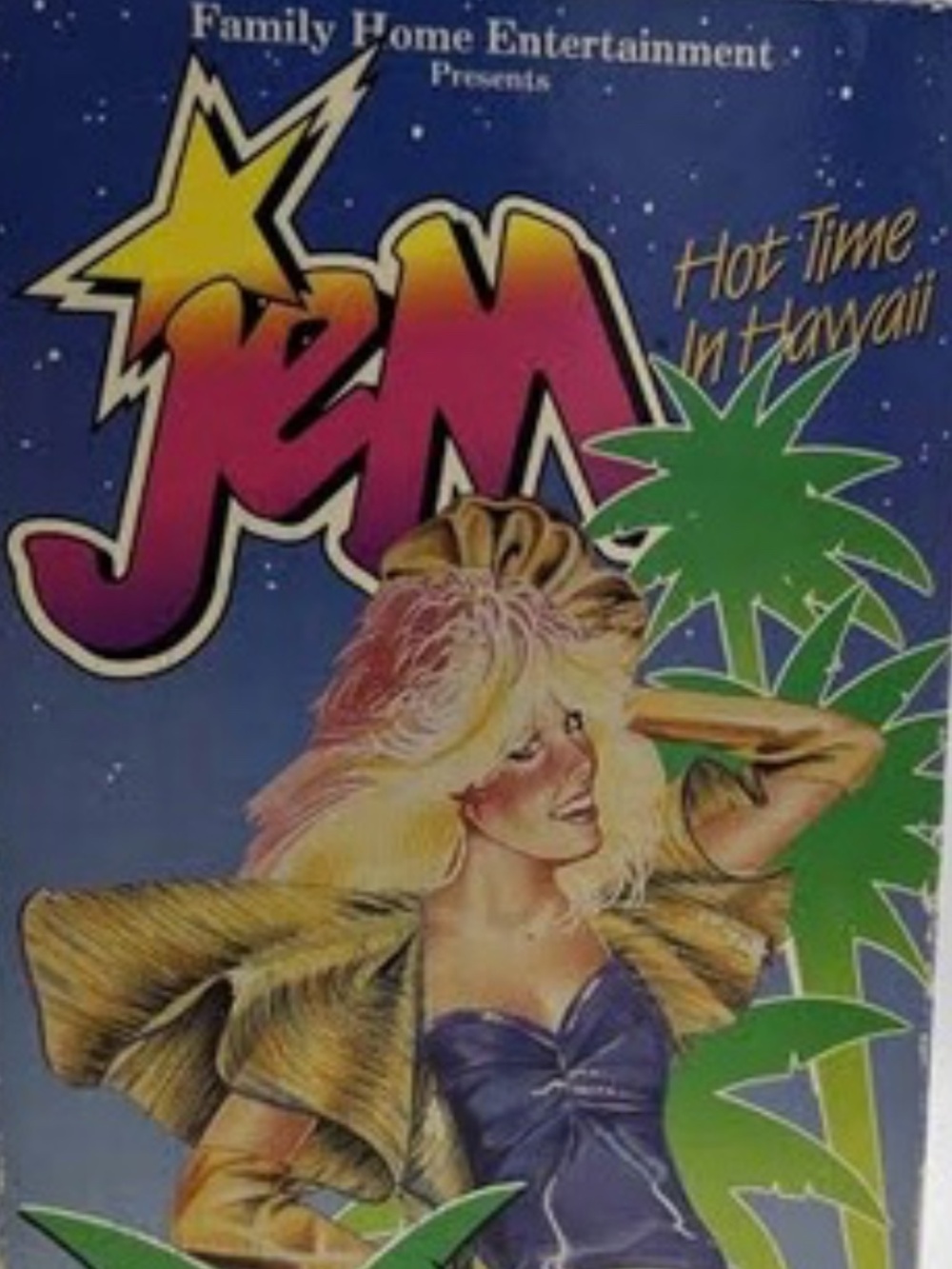 Jem and the Holograms VHS, Hot Time in Hawaii, Very rare! 80's!